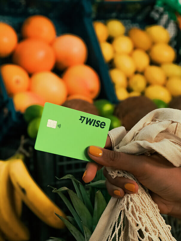 Wise debitcard — kaartafbeelding van de aanbieder